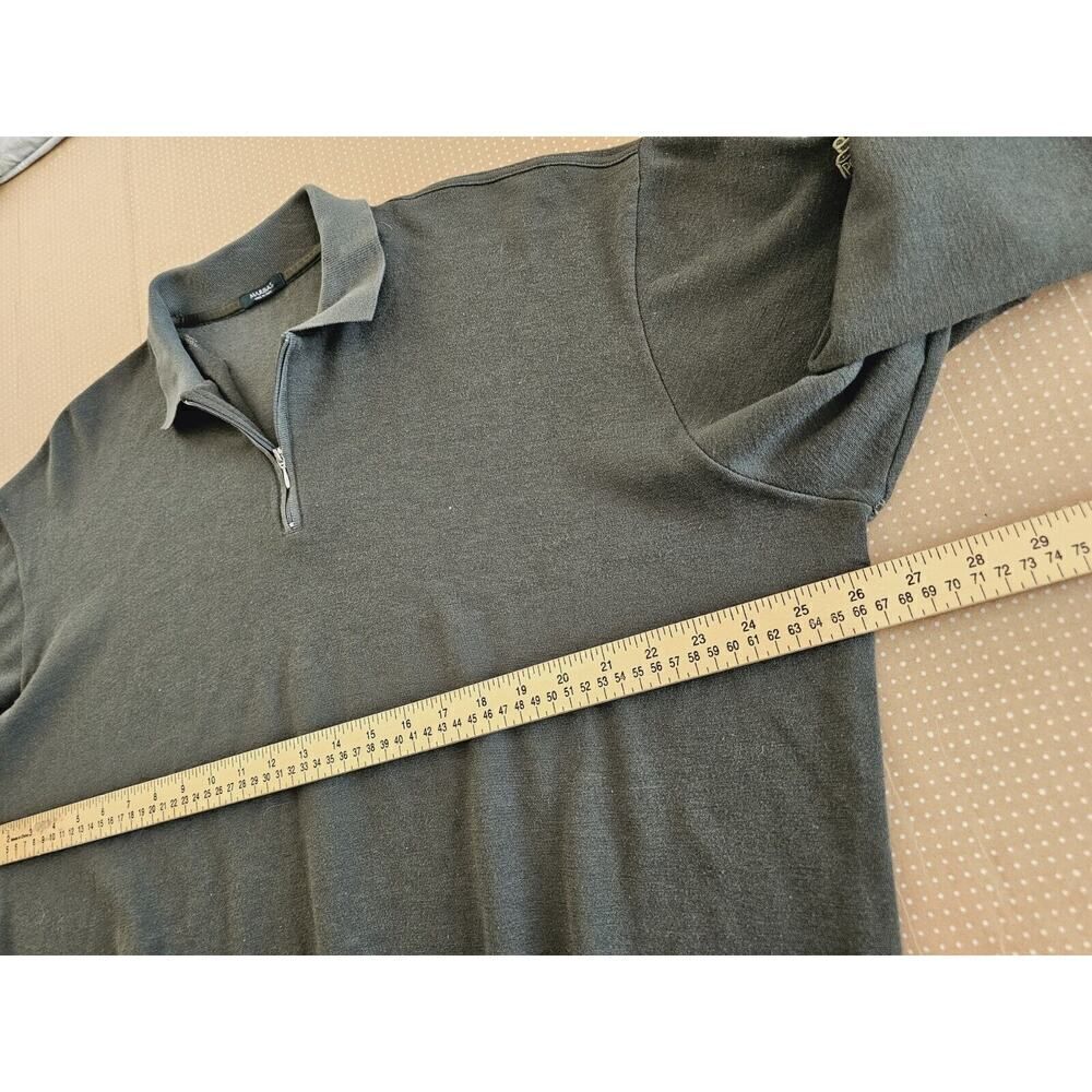 Marbas Men's 1/4 Zip Pullover Sweater Size XL Green Wool Blend - Picture 5 of 9